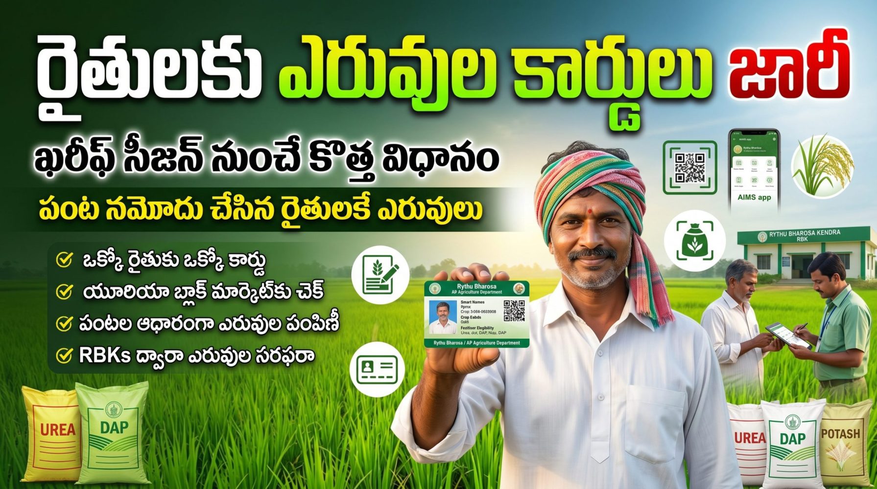 రైతులకు ఎరువుల కార్డులు.. ఏపీలో కొత్త విధానం అమలు | ఎవరికి లభిస్తాయి? ఎలా పొందాలి? పూర్తి వివరాలు