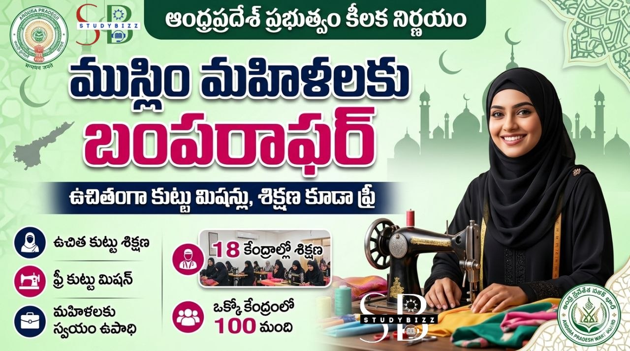ఏపీలో ముస్లిం మహిళలకు బంపరాఫర్.. ఉచితంగా కుట్టు మిషన్లు, శిక్షణ కూడా ఫ్రీగానే