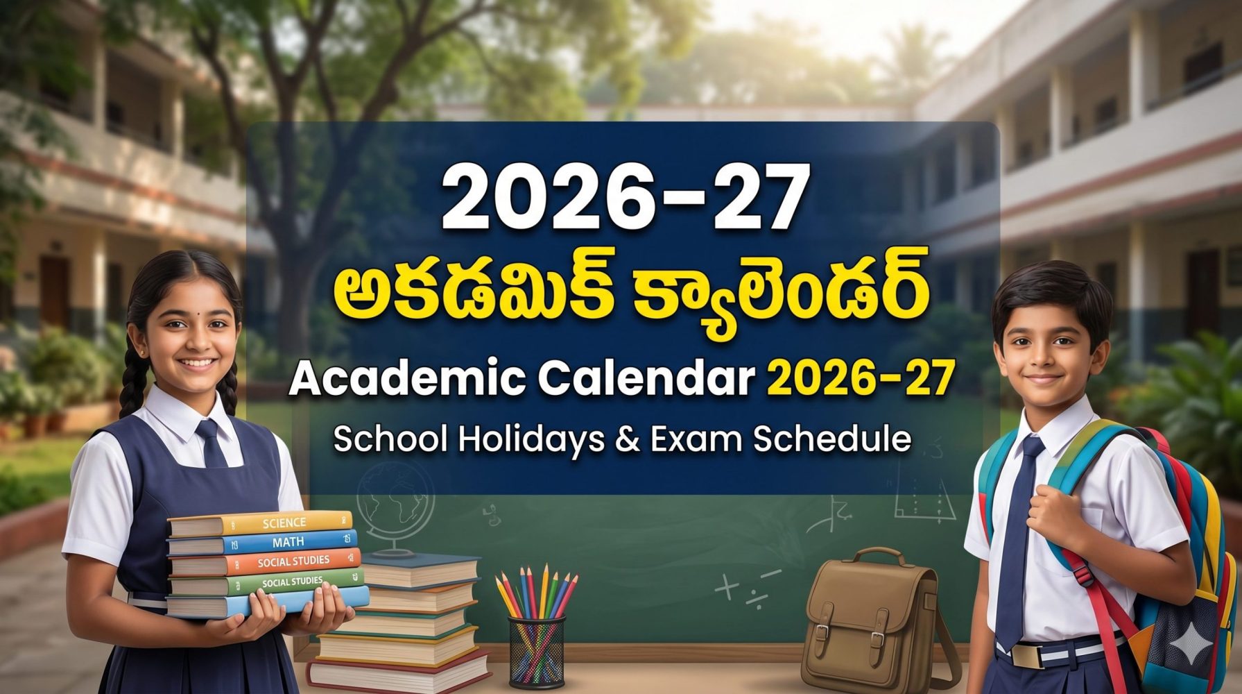 2026–27 అకడమిక్ క్యాలెండర్: పాఠశాలలకు 229 పని దినాలు, 87 సెలవులు – పూర్తి వివరాలు