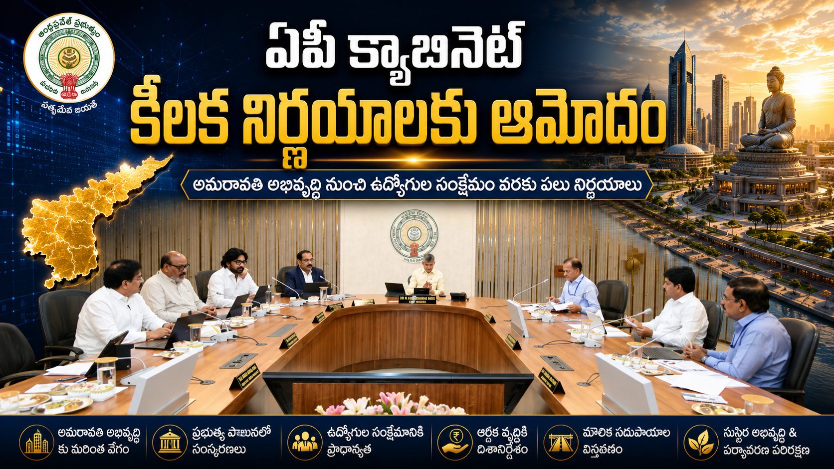 ఏపీ క్యాబినెట్ కీలక నిర్ణయాలకు ఆమోదం.. ఉద్యోగుల రిటైర్మెంట్ వయసు పెంపు