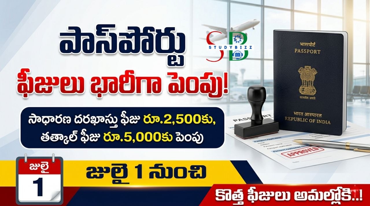 పాస్‌పోర్టు ఫీజులు భారీగా పెంపు.. జులై 1 నుంచి కొత్త ఛార్జీలు అమలు – పూర్తి వివరాలు