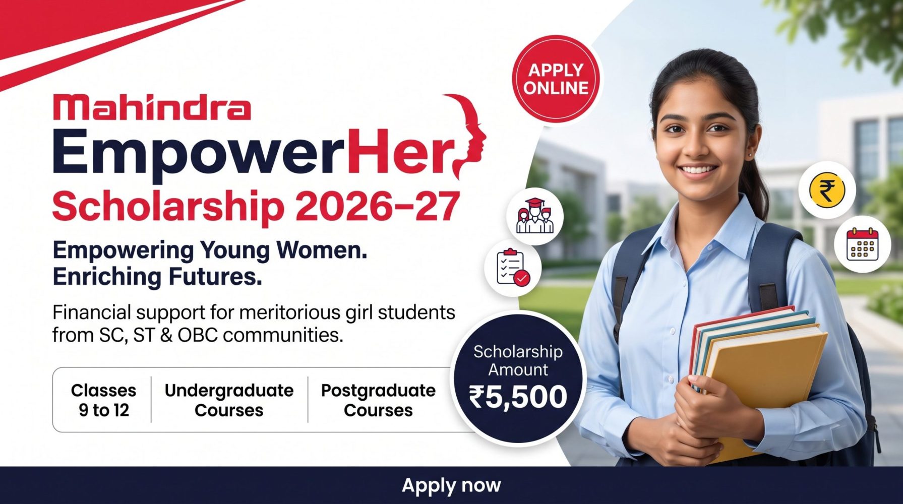 Mahindra EmpowerHer Scholarship 2026-27: เฐฐเฑ.5,500 เฐธเฑเฐเฐพเฐฒเฐฐเฑโเฐทเฐฟเฐชเฑ.. 9เฐต เฐคเฐฐเฐเฐคเฐฟ เฐจเฑเฐเฐเฐฟ PG เฐตเฐฟเฐฆเฑเฐฏเฐพเฐฐเฑเฐฅเฐฟเฐจเฑเฐฒเฐเฑ เฐ
เฐตเฐเฐพเฐถเฐ Mahindra EmpowerHer Scholarship 2026-27: เฐฐเฑ.5,500 เฐธเฑเฐเฐพเฐฒเฐฐเฑโเฐทเฐฟเฐชเฑ.. 9เฐต เฐคเฐฐเฐเฐคเฐฟ เฐจเฑเฐเฐเฐฟ PG เฐตเฐฟเฐฆเฑเฐฏเฐพเฐฐเฑเฐฅเฐฟเฐจเฑเฐฒเฐเฑ เฐ
เฐตเฐเฐพเฐถเฐ