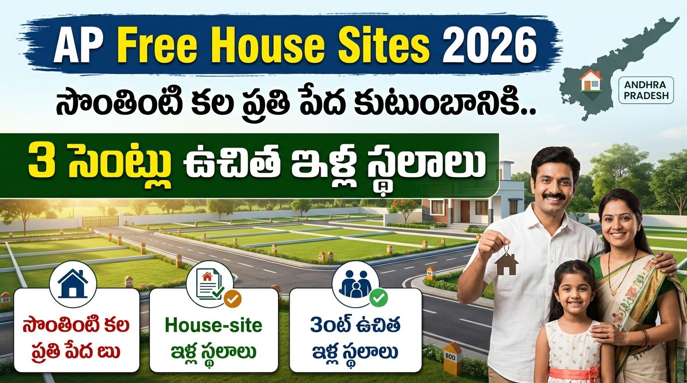 AP Free House Sites 2026: ఏపీలో 3 సెంట్ల ఉచిత ఇళ్ల స్థలాలు.. అర్హత, లబ్ధిదారుల జాబితా, పట్టా పంపిణీ పూర్తి వివరాలు