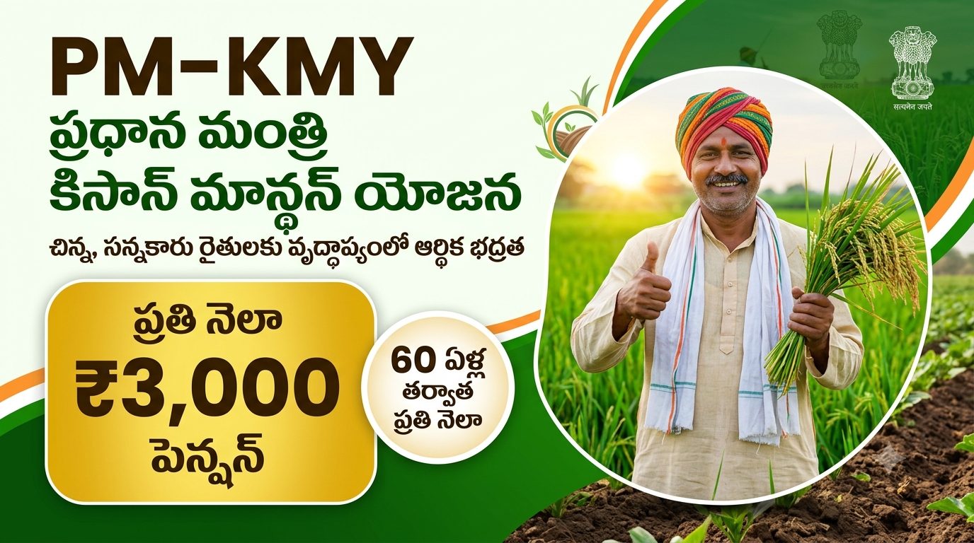 PM-KMY: రైతులకు ప్రతి నెలా రూ.3,000 పెన్షన్.. అర్హతలు, చెల్లింపులు, దరఖాస్తు విధానం పూర్తి వివరాలు