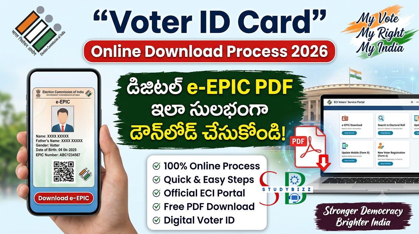 Voter ID Card Online Download Process 2026: డిజిటల్ e-EPIC PDF ఇలా సులభంగా డౌన్‌లోడ్ చేసుకోండి